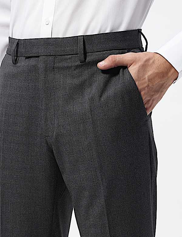 Slim Fit Mid Rise Trousers