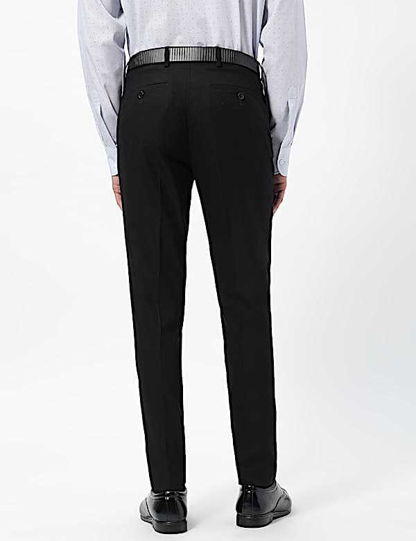 Slim Fit Mid Rise Flat Front Trousers