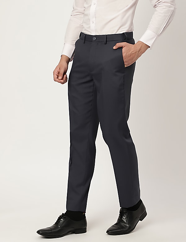 Regular Fit Crease Resistant Trousers