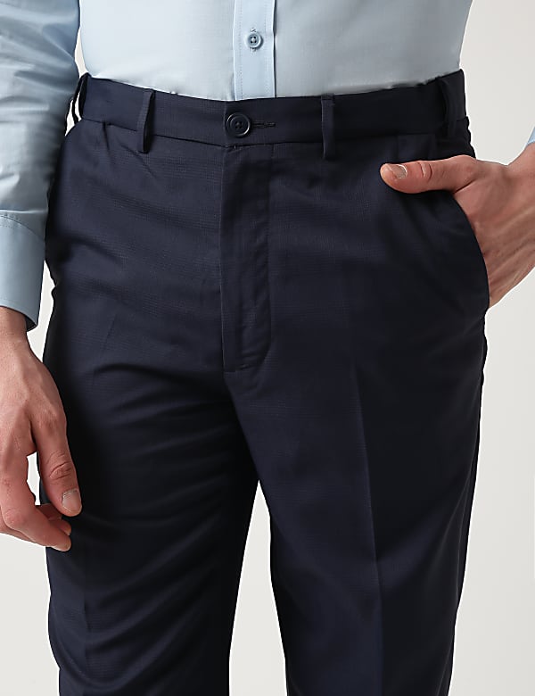 Crease Resistant Checked Trousers