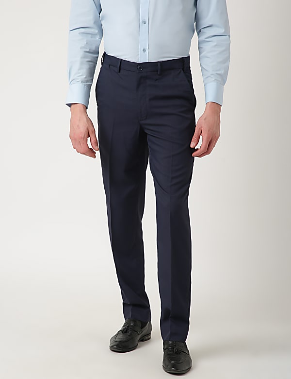 Crease Resistant Checked Trousers