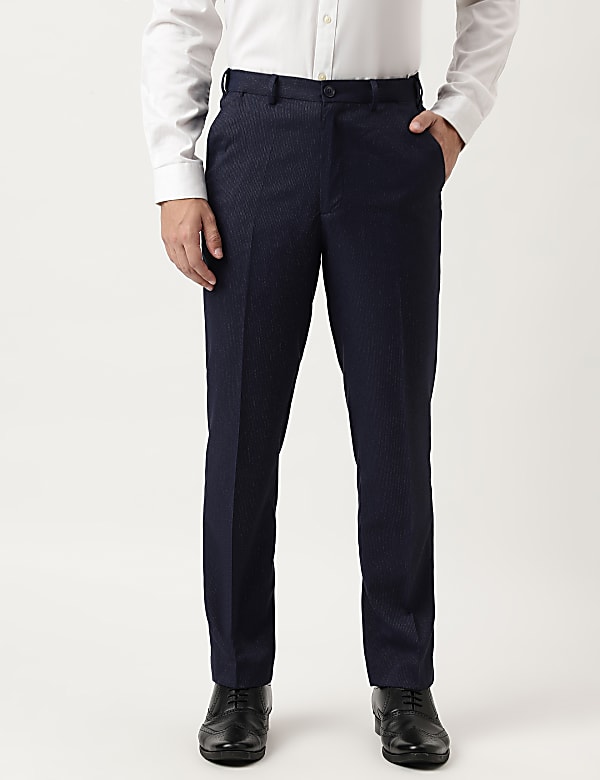 Regular Fit Striped Trousers