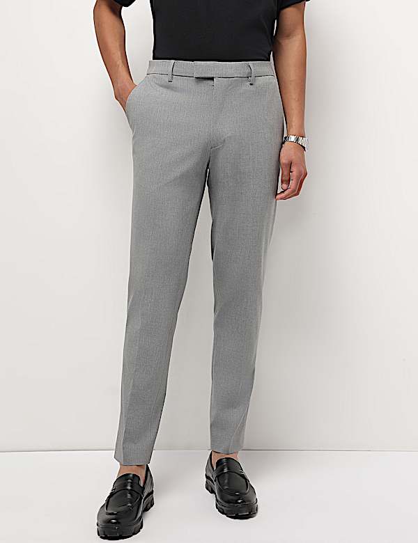 Mid Waist Slim Fit Trousers