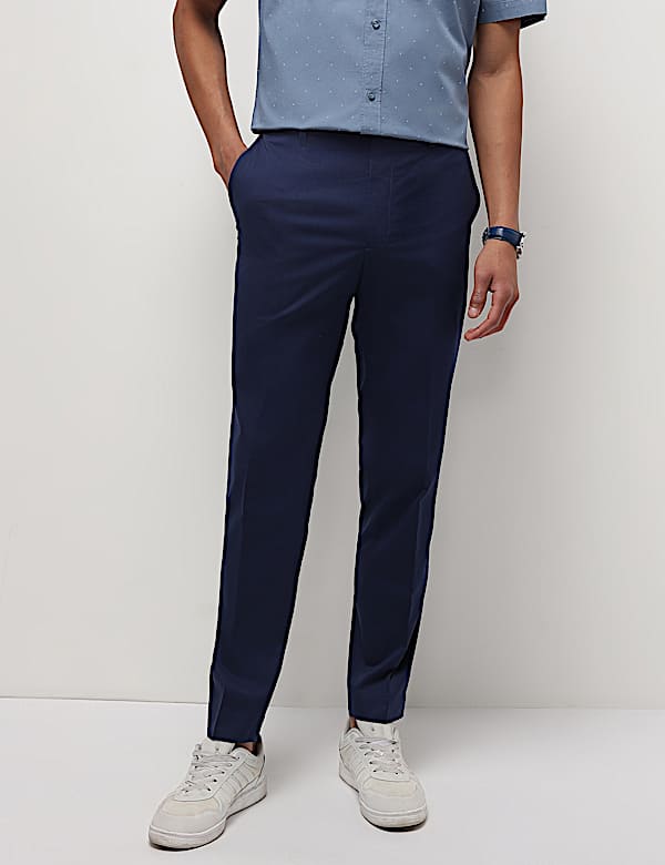 Mid Waist Slim Fit Trousers
