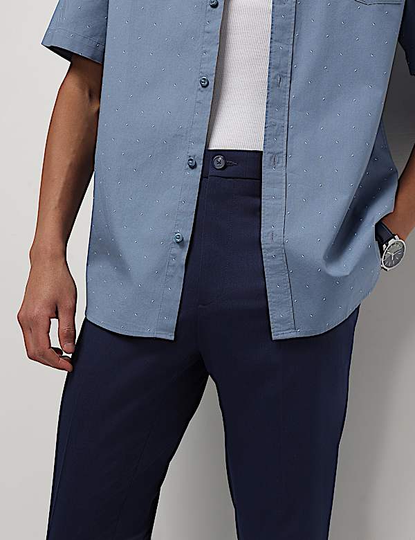 Mid Waist Slim Fit Trousers