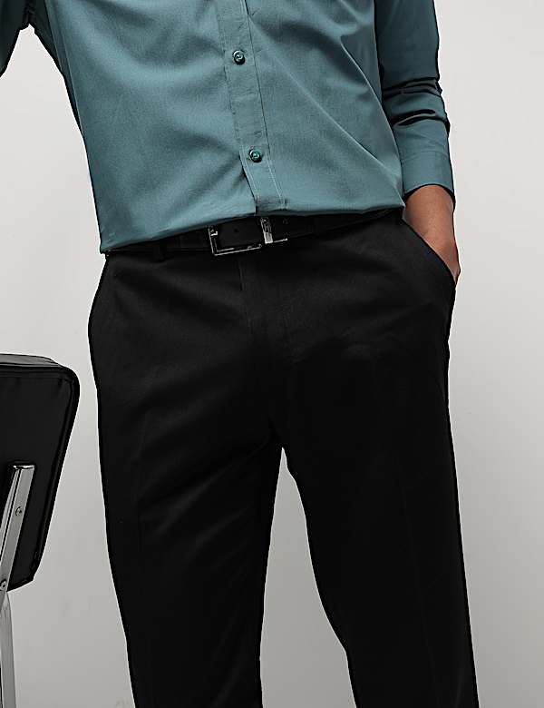Mid Waist Slim Fit Trousers