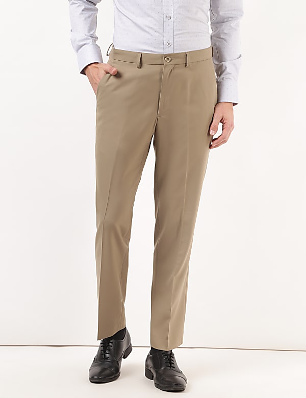 Plain Regular Fit Trousers