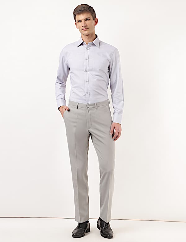 Plain Regular Fit Trousers