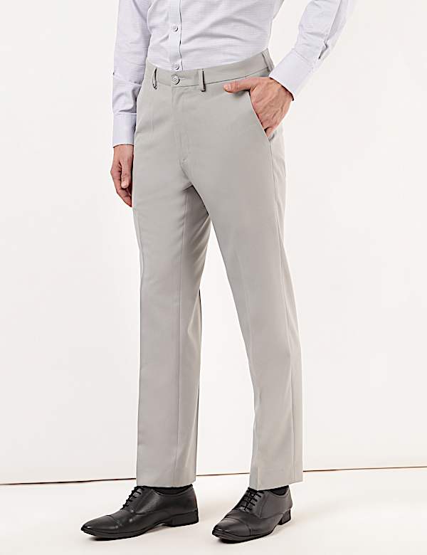 Plain Regular Fit Trousers