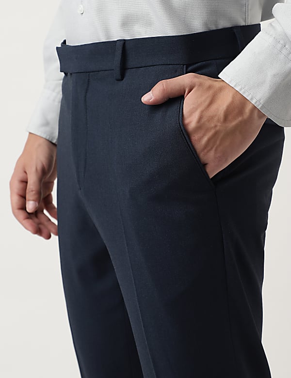 Slim Fit Plain Trousers