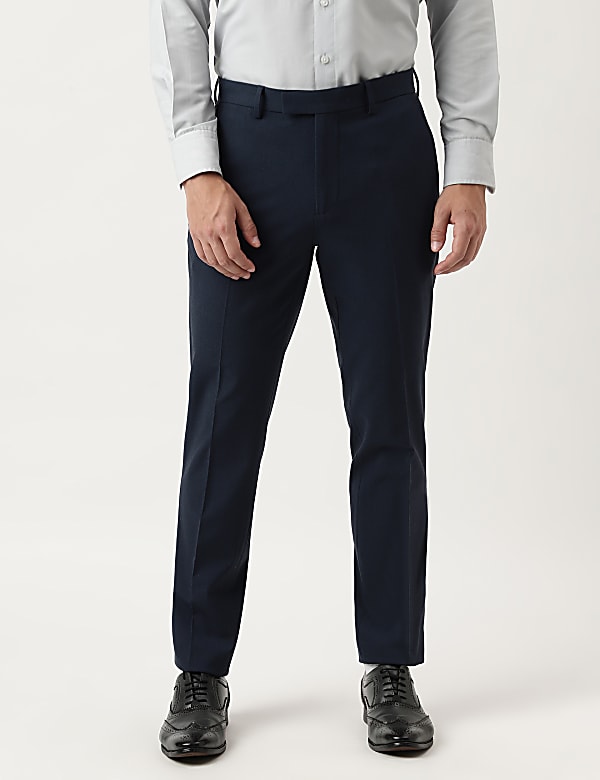 Slim Fit Plain Trousers