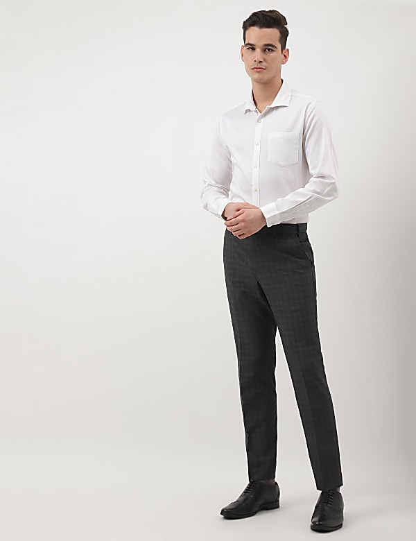 Checks Slim Fit Trousers