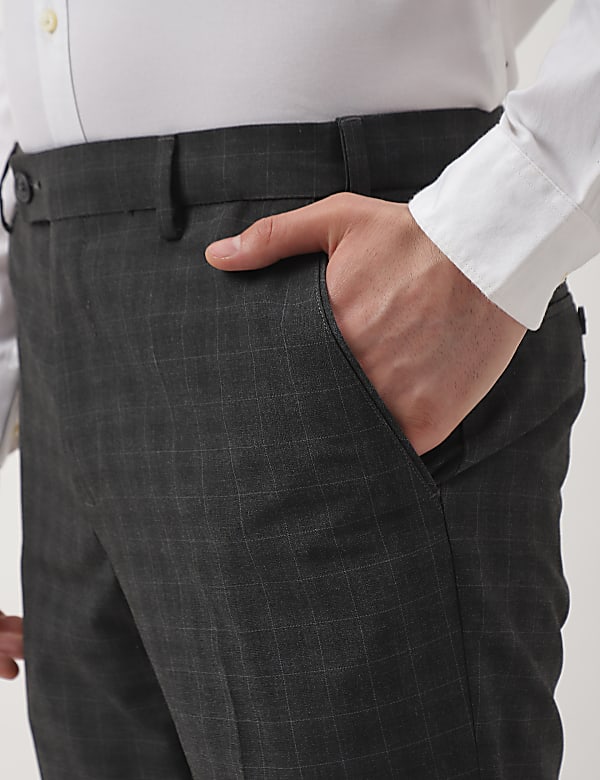 Checks Slim Fit Trousers