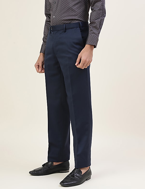Premium Solid Sateen Regular Fit Trouser