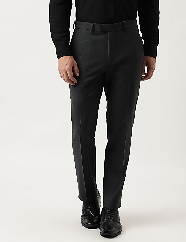 Tailored Fit Plain Trousers