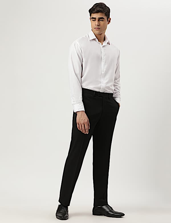 Tailored Fit Plain Trousers