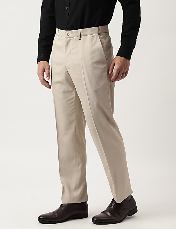 Crease Resistance Plain Trousers