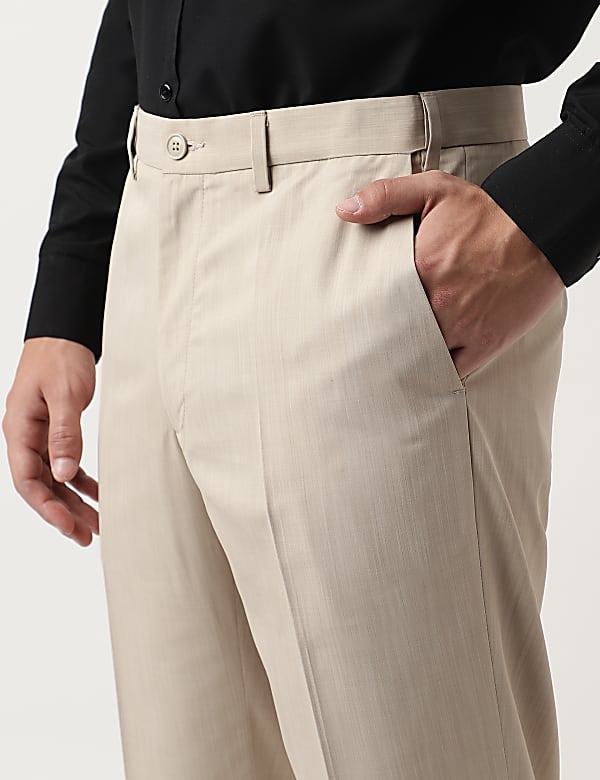 Crease Resistance Plain Trousers