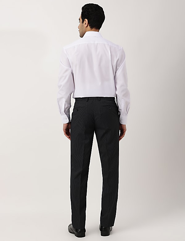 Crease Resistant With Active Waist Slim Fit Trousers