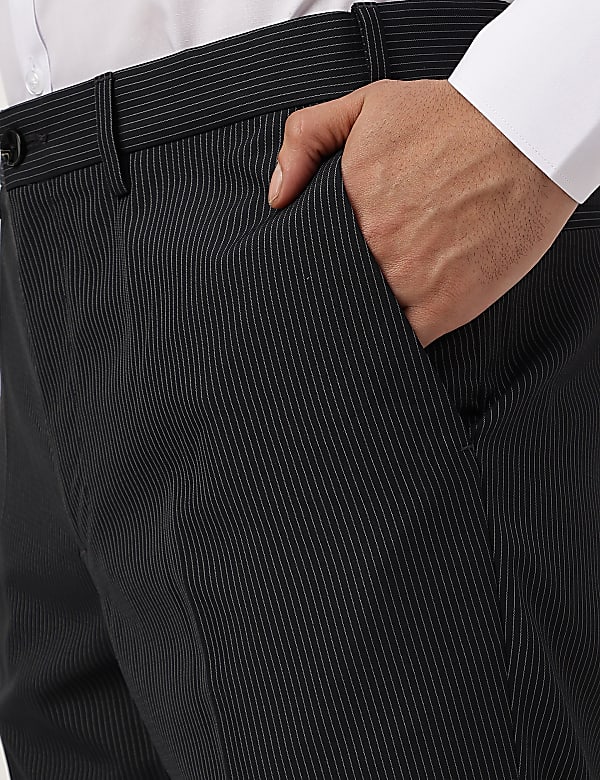 Crease Resistant With Active Waist Slim Fit Trousers