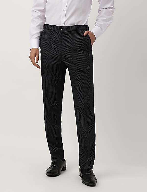 Crease Resistant With Active Waist Slim Fit Trousers