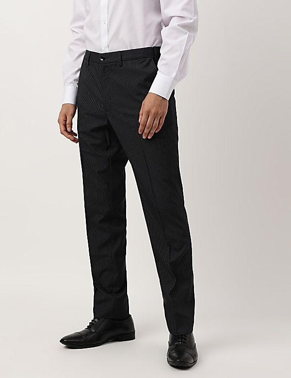Crease Resistant With Active Waist Slim Fit Trousers