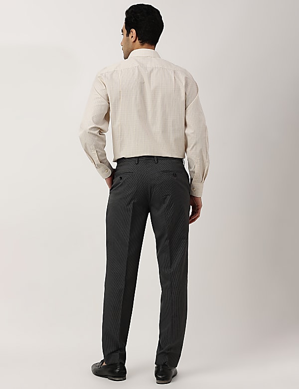 Crease Resistant With Active Waist Slim Fit Trousers