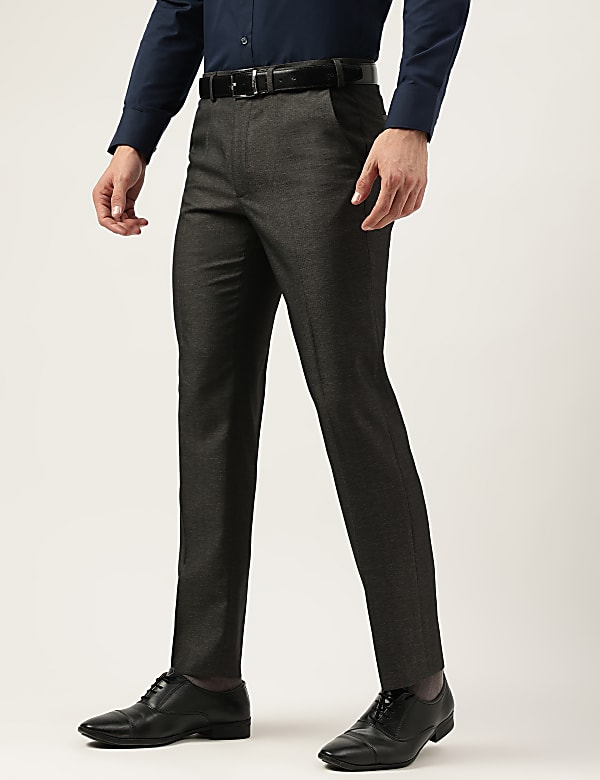 Regular Fit Plain Trousers