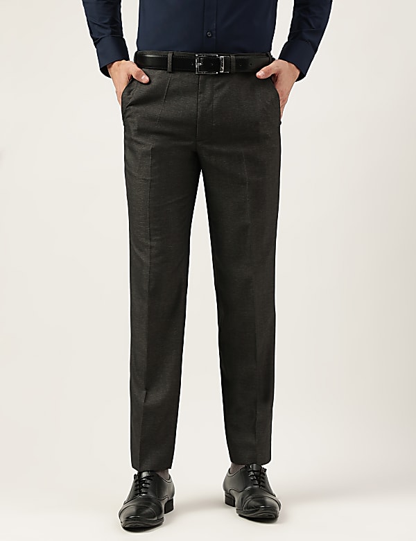Regular Fit Plain Trousers