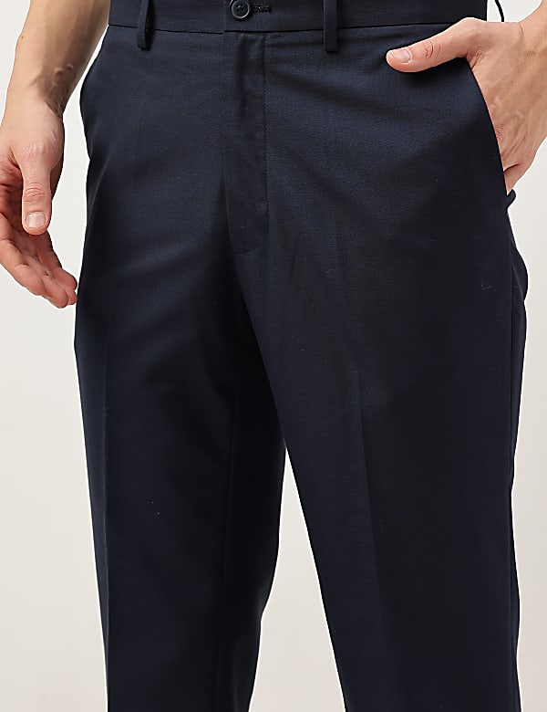 Slim Fit Solid Trousers