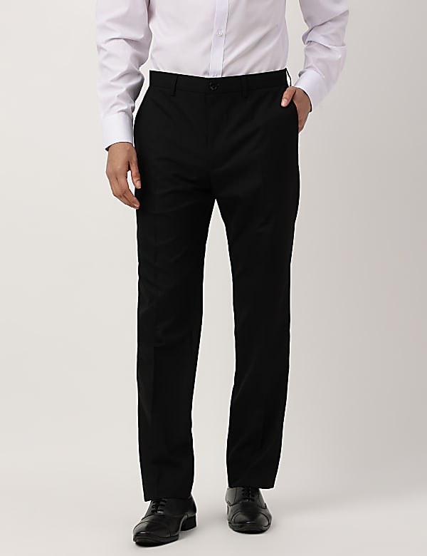 Plain Regular Fit Trousers