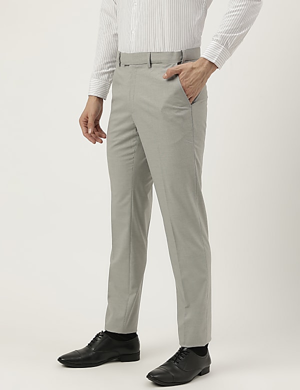 Slim Fit Textured Trousers