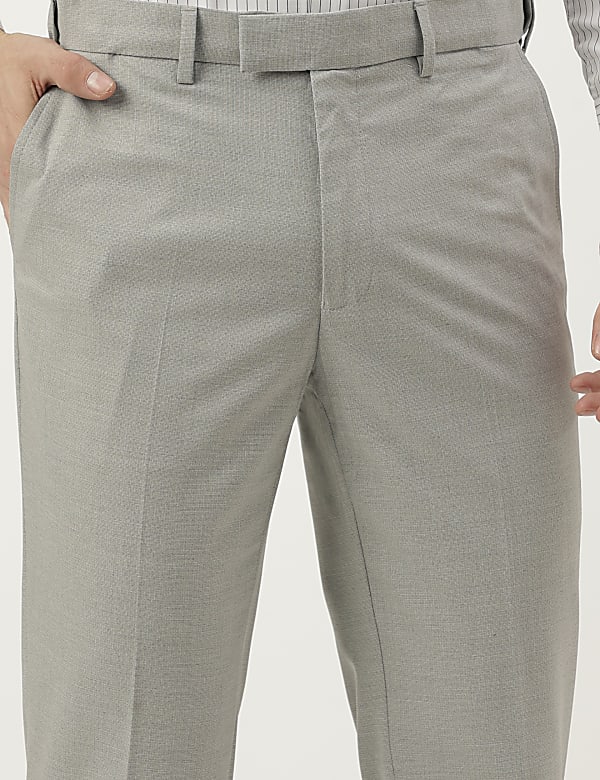Slim Fit Textured Trousers