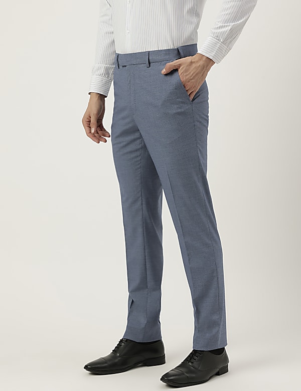 Slim Fit Textured Trousers