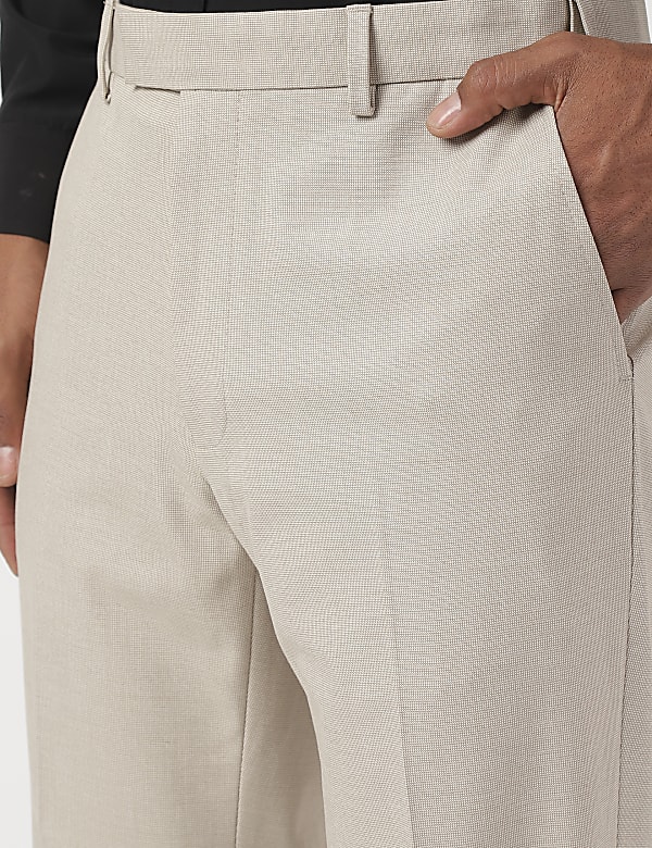 Tailored-Fit Bi-Stretch Textured Trousers