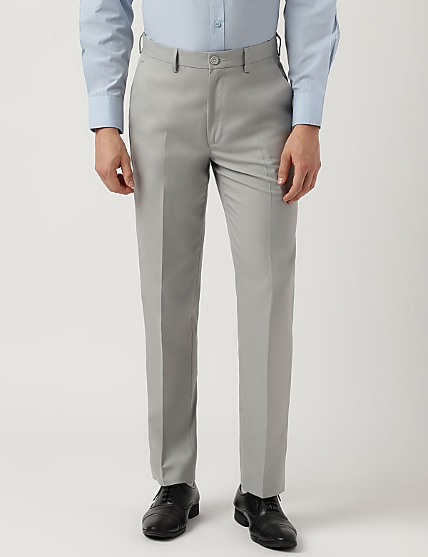 Plain Regular Fit Trousers