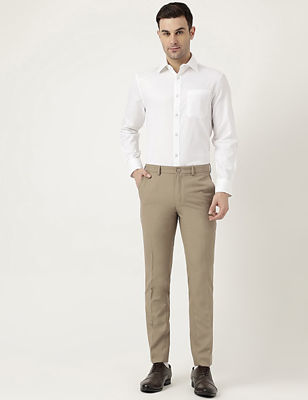 Slim Fit Solid Trousers