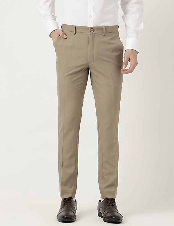 Slim Fit Solid Trousers