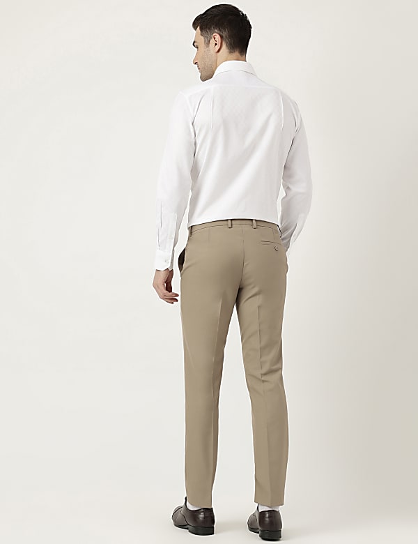 Slim Fit Solid Trousers