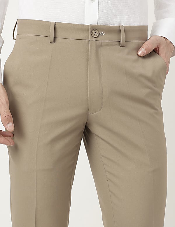 Slim Fit Solid Trousers