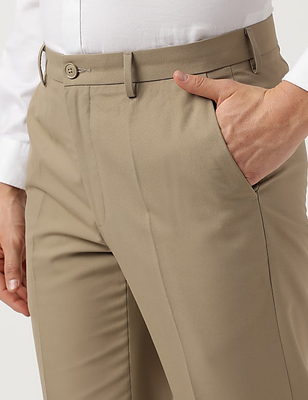 Plain Regular Fit Trousers