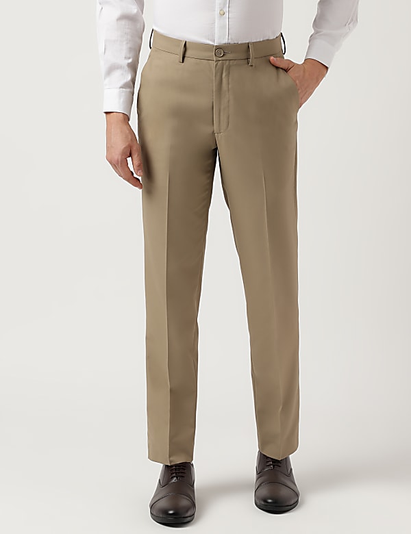 Plain Regular Fit Trousers