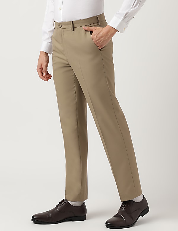 Plain Regular Fit Trousers