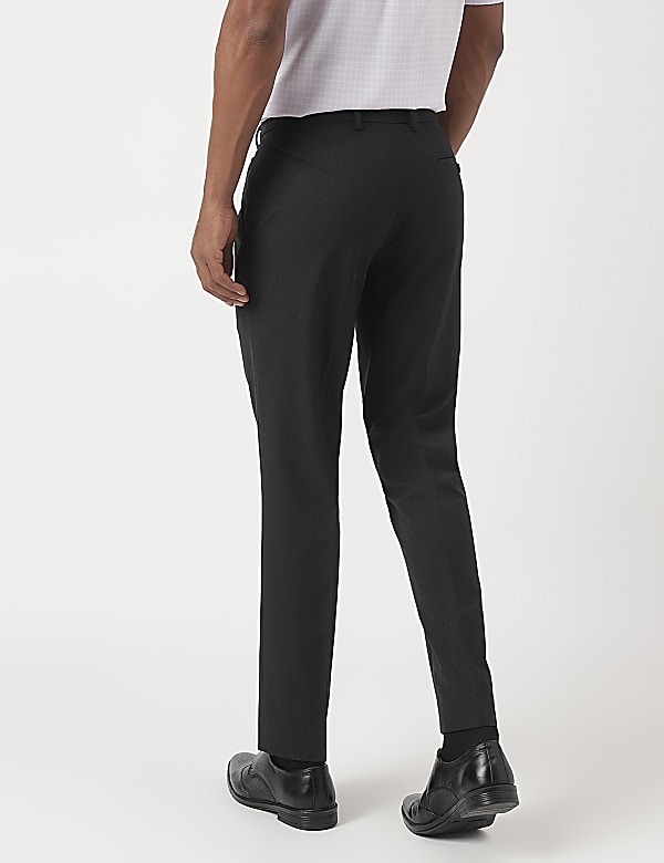 Slim-Fit Bi-Stretch Textured Trousers