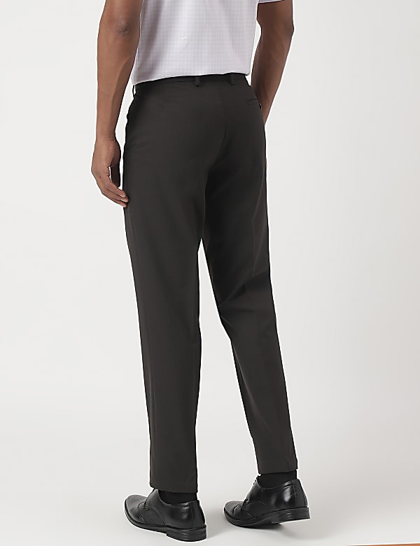 Slim-Fit Bi-Stretch Textured Trousers