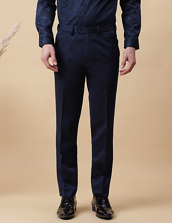 Plain Slim Fit Trousers