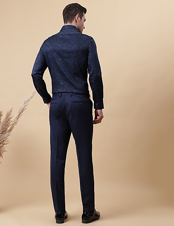 Plain Slim Fit Trousers