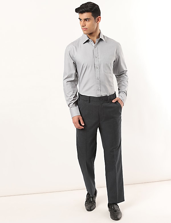 Crease Resistant Regular Fit Design Trouser