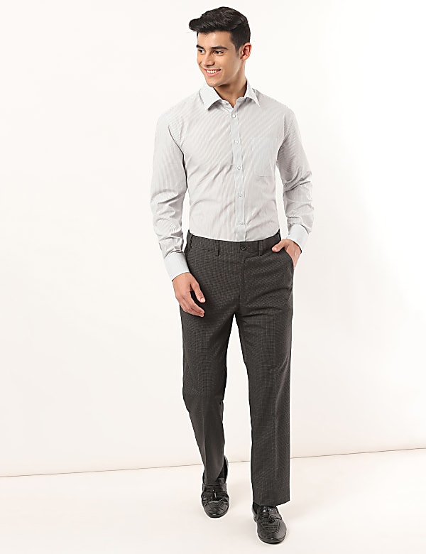 Crease Resistant Regular Fit Design Trouser