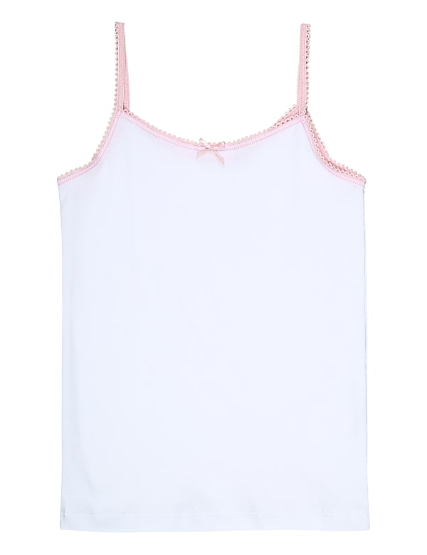 5P Cami Vests colour Trim (2-16 Yrs)